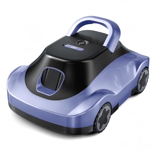 Poolroboter, Kabelloser Poolsauger Akku, Akku Poolroboter Kabellos, 180 Min Laufzeit, Starke Saugkraft, Intelligente Navigation, Ultrafeine Filtration, Auto-Parking, Poolsauger für Aufstellpool 200m²