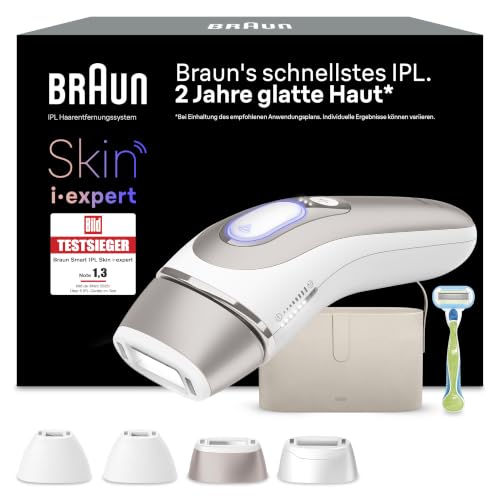 Braun Smart IPL Geräte Haarentfernung Skin i·expert 7, PL7387, Rosegold
