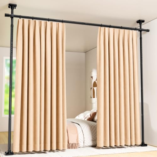 Raumteiler Ohne Bohren, Raumtrenner 122-305cm (H) 71-178cm(B) Verstellbar