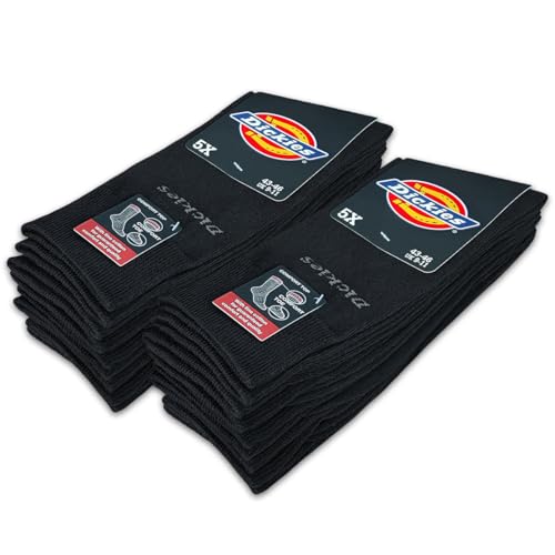 Dickies 10 Paar BUSINESS SOCKEN Feine Herrensocken mit Komfortbund und Komfortspitze Strümpfe in Schwarz Größe 39-42 & 43-46 (DE/NL/SE/PL, Numerisch, 43, 46, Regular, Regular, 10 Paar Schwarz)