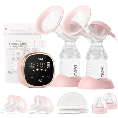 NCVI Milchpumpe Elektrisch Effizientes Abpumpen der Muttermilch Rosa