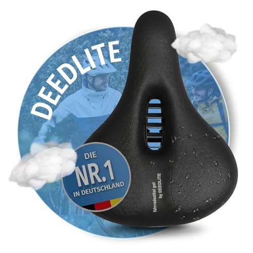 Deedlite Bike Sattel Premium Universal Sattel Pro 3.0 - Endlich Schmerzfrei Radfahren | Bequem Weich Memory Schaum Radsattel
