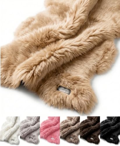 LANAMED Echtes Merino Lammfell Hell-Beige 95cm Premium