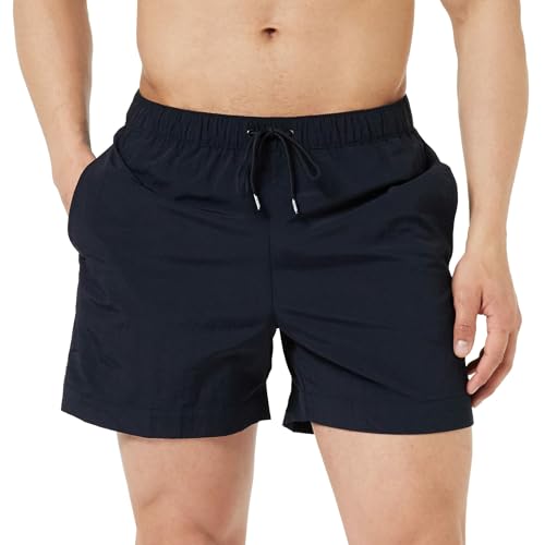 Tommy Hilfiger Herren Badeshorts Medium Drawstring Mittellang, Blau (Desert Sky), L