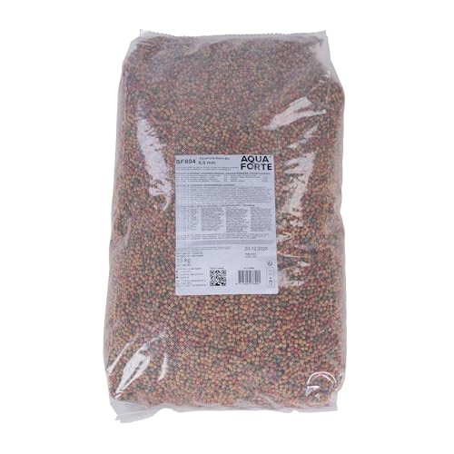 AquaForte - Schwimmfutter Zierfische 15 kg, Granulat 6mm, 4 Sorten Mix