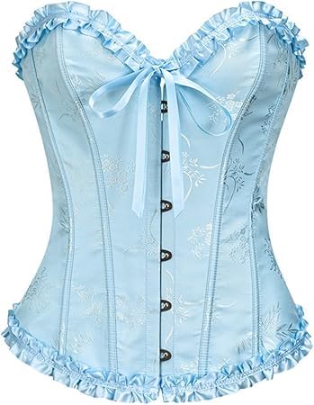korsett damen blau hellblaues fasching kostüm korsett blaues hellblaues corsage schneewittchen light blue corset top hellblau Korsett Corset Top Corsage Korset Korsage Korsagen & Bustiers Für Oberteil