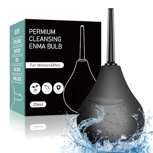 Einlauf zur darmreinigung 224ML,Po Dusche Irrigator darmspülung • Intimdusche zur Analdusche und Vaginaldusche für herr&frau (1-224MLschwarz)