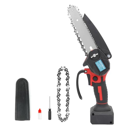 Akku Kettensäge für Einhell 18V Akku, 550W Handkettensäge Klein mit 2 Ketten, Motorsäge,Astkettensäge,Batteriebetriebene 6 Zoll Mini-Kettensäge zum Holzschneiden und Baumbeschneiden （Ohne Akku）