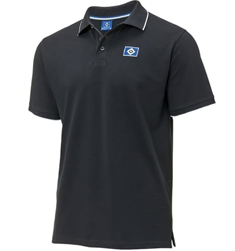 Hamburg SV HSV Poloshirt Shirt ** Logo schwarz ** (DE/NL/SE/PL, Alphanumerisch, XXL, Regular, Regular, Schwarz)