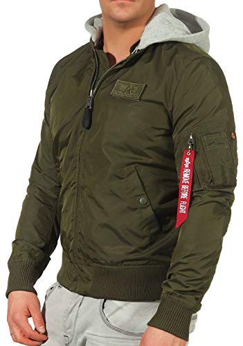 Alpha Industries MA-1 TT Hood Bomberjacke für Herren Dark Green
