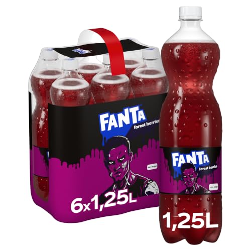 Fanta Waldbeere ohne Zucker, Halloween-Edition, Einweg Flaschen, 6 x 1250ml