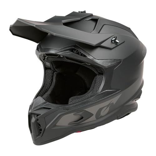 O'NEAL C-SRS Motocross Helm SOLID Schwarz (Größe L) – ECE 22.06 zertifiziert, robuste ABS-Schale, effizientes Belüftungssystem & herausnehmbares, waschbares Innenfutter