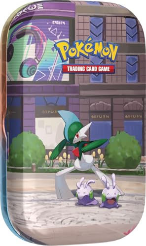 Pokémon-Sammelkartenspiel: Mini-Tin-Box Illumina City: Galagladi & Viscora (2 Boosterpacks, 1 Bildkarte und 1 Stickerbogen)