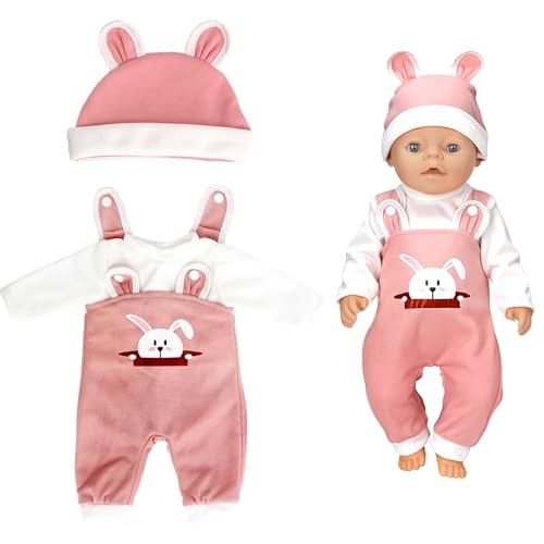 Kleidung Outfits für Baby Puppen,Kleidung Puppenkleidung 35-43 cm,Baby Puppensachen puppenzubehör mit Hut Langarm Hose Geschenk für Kinder Mädchen Jungen(Puppen Nicht Enthalten)