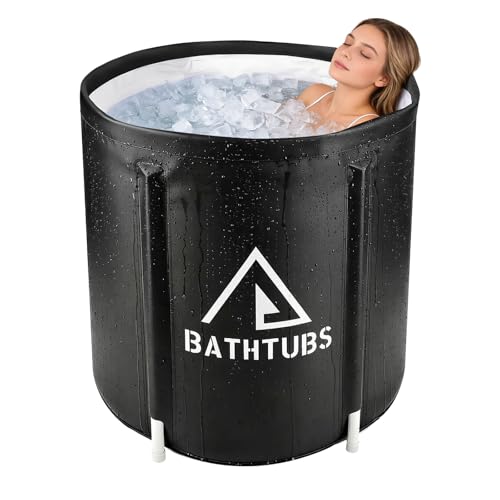 Tragbare faltbare Badewanne, separates Familienbadezimmer, SPA-Wanne, Einweichen, Stehbadewanne für Duschkabine, effiziente Temperaturaufrechterhaltung, ideal für heißes Bad, Eisbad