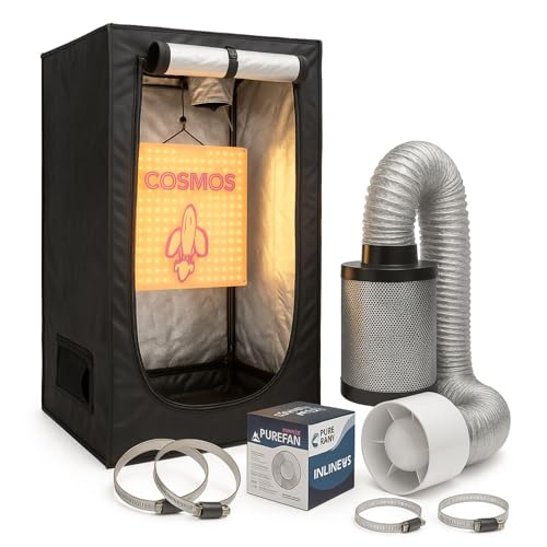 Weedness Grow Box Komplett Set LED 45 Watt Basic 40x40x140 cm - Zuchtzelt Growschrank Growzelt Anbau Indoor Complete Crow