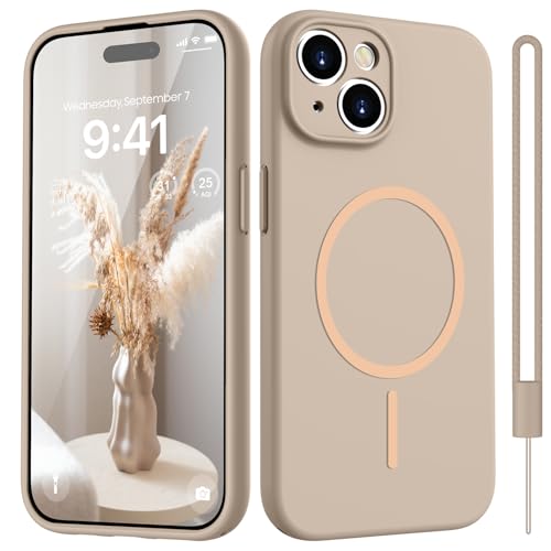 HGH Magnetisch Hülle für iPhone 15, Khaki