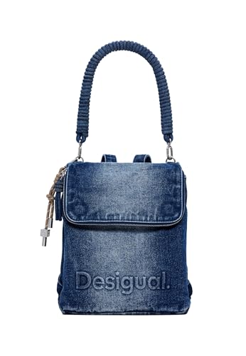 Desigual Logo Denim Backpack Denim Medium Wash