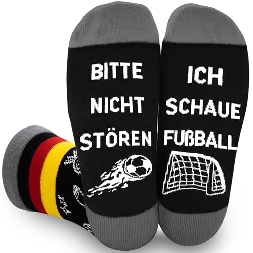 YUNYAKARSA Lustige Geschenke für Männer, Fußball Socken WM 2026 Fanartikel Deutschland Fussball Geschenke Jungen Kinder Damen Herren, Lustige Socken mit Spruch Geburtstagsgeschenk Weihnachtsgeschenke