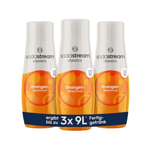 SodaStream Sirup 3x Orange, 1x Flasche ergibt 9 Liter Fertiggetränk, Sekundenschnell zubereitet und immer frisch, 3x 440 ml