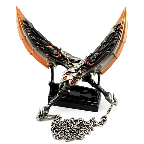 JHRFU Valorant Blades of Primordia Modell,Komplett Aus Metall,Mit Präsentationsständer,Gold