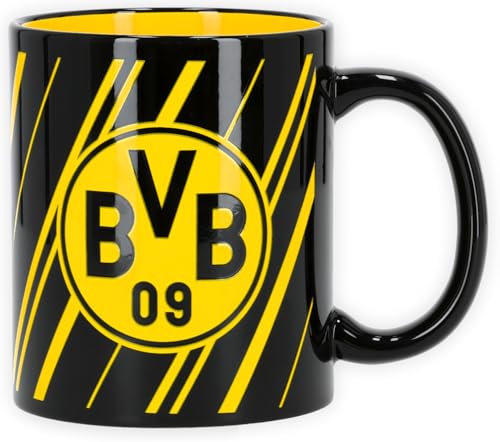 Dortmund Borussia Tasse - Streifen - schwarzgelb | Kaffeebecher | BVB 09