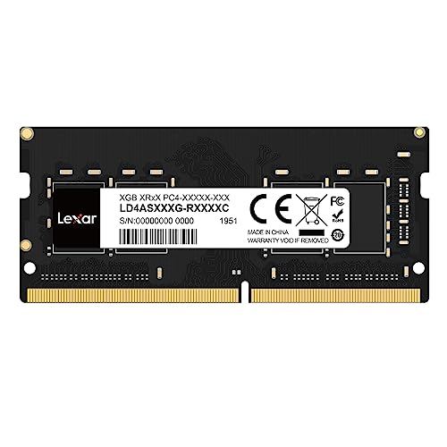 Lexar SODIMM DDR4 8GB, 3200 MHz Laptop RAM, 260-Pin SODIMM Laptop-Speicher, Hochleistungs-SO-DIMM, PC-Laptop-Computerspeicher, Hochleistungs Arbeitsspeicher (LD4AS008G-B3200ASST)