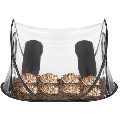Pilze Züchten Growzelt, Tragbares Mushroom Grow Kit,Pilzzucht Zelt mit Reißverschluss & Armloch,Growbox Gewächshaus Growroom Pilzzucht Still für Pilzee wie Enoki Pilze, Heilpilze, Pilze im Allgemeinen
