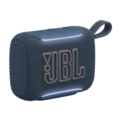 JBL GO 5 Ultra‑tragbarer Bluetooth‑Lautsprecher mit großem JBL Pro Sound und kräftigem Bass, AirTouch‑Pairing, wasserdichtes Design, 10 Stunden Wiedergabezeit, Blau