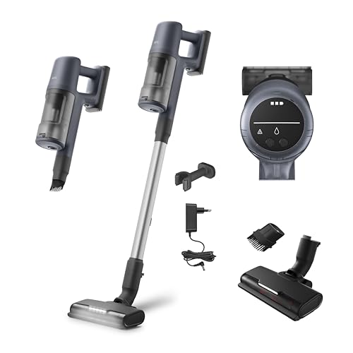 AEG 6000 Akku-Staubsauger, 103.000 U/Min, 175.000 dPa, Digitalmotor, Kabellos, bis zu 99% Staubaufnahme, 40 min Laufzeit, Einfache Handhabung, Entnehmbarer 21,6 V Akku, Leicht, AP61CB21DB