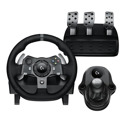 Logitech G G920 Racing Steering Wheel + Logitech Driving Force Shifter for G920, G29, Xbox One