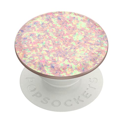 PopSockets Handy-Griff mit ausziehbarem Ständer, Glitzer, irisierend, Konfetti-Rose