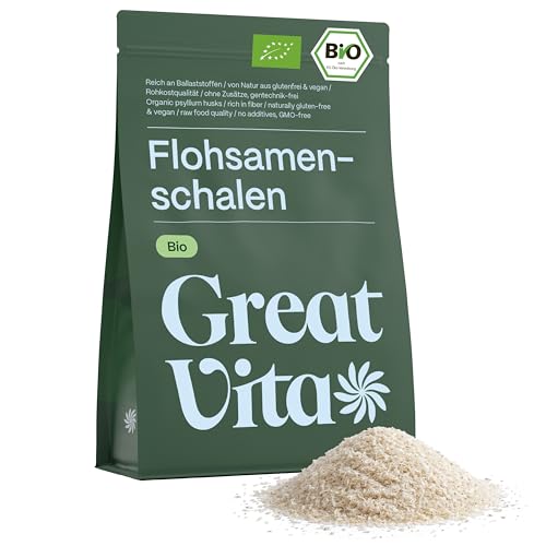 Flohsamenschalen geschrotet Bio 99% rein – 500g | Psyllium Husk, reich an Ballaststoffen für bewusste Ernährung & vielseitige Anwendung | EU-Bio zertifiziert – vegan & glutenfrei