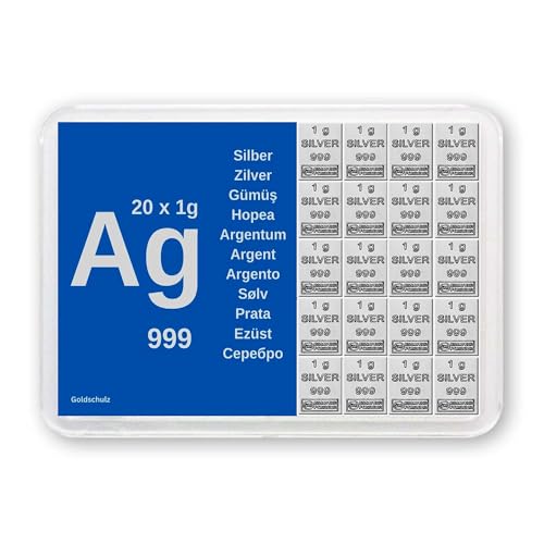 Goldschulz Silberbarren 20g 20 Gramm Motivbox - Geschenk + Echtheitszertifikat