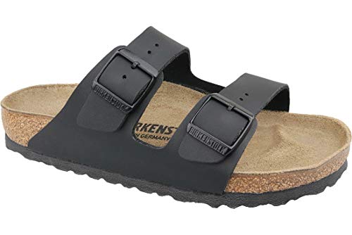 Birkenstock Classic Arizona Birko-Flor, Unisex-Erwachsene Pantoletten, Schwarz, 44 EU