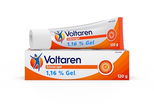 Voltaren Schmerzgel 11,6 mg/g bei Muskelschmerzen, Nackenschmerzen, Gelenkschmerzen und Rückenschmerzen, diclofenac Schmerzgel, 120 g