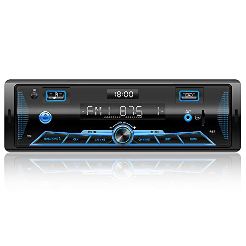 RDS Autoradio Bluetooth für 2 USB,Wistrue FM/AM Autoradio 1DIN