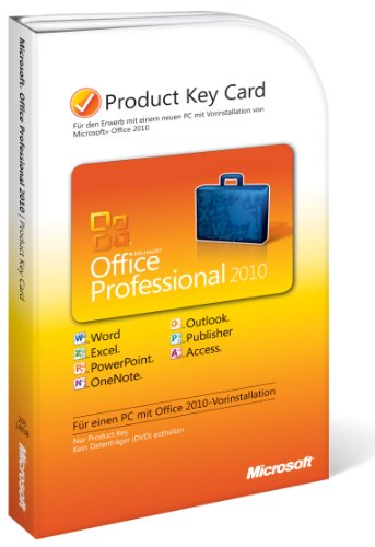 Microsoft Office Professional 2010 (Product Key Card)
