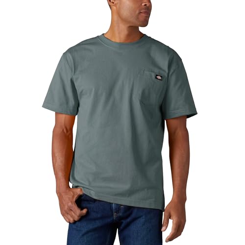 Dickies schweres Herren-T-Shirt, Rundhalsausschnitt, kurzärmelig, Rauchblau, XL