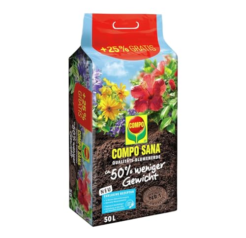 Compo SANA Qualitäts-Blumenerde ca. 50% weniger Gewicht 50 l