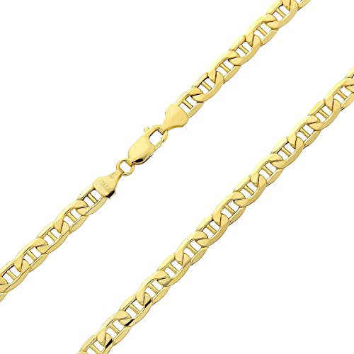 PRINS JEWELS Flach Mariner Kette 14 Karat 585 Gold Gelbgold 3.10 mm (40)