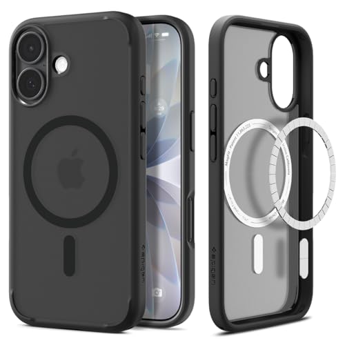 Spigen iPhone 17 Hülle [Spigen Signature] Ultra Hybrid MagFit Case Handyhülle Transparent Kompatibel mit MagSafe -Frost Black