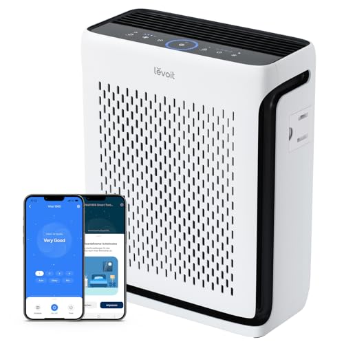 LEVOIT | HEPA Luftreiniger | Air Purifier mit Lichtsensor und waschbarem Vorfilter | 23 dB | CADR 243 m³/h, Wohnung bis 52 m² | entfernt 99,97 % von Staub, Pollen, Tierhaaren & Gerüchen | Tiermodus