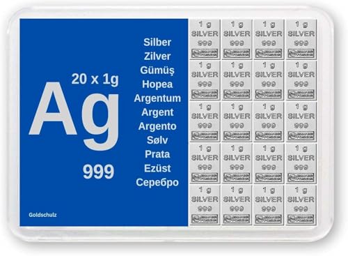 Goldschulz Silberbarren 20g 20 Gramm Motivbox - Geschenk + Echtheitszertifikat