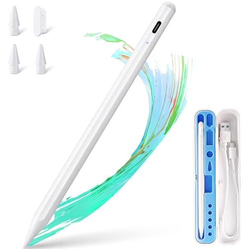 Stift für Apple iPad 2018-2025 mit Schnellladeleistung, Palm Rejection und Neigungssensitivität Pencil für ipad kompatibel mit i Pad 11/10/9/8/7/6, Pro M4/12.9/11/13
