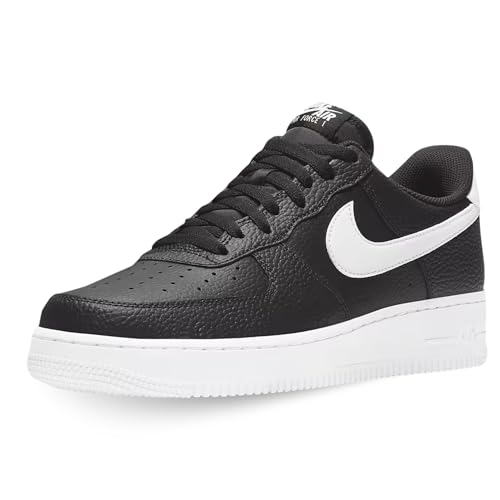 Nike Herren Air Force 1 '07 Sneaker, Black White, 45 EU