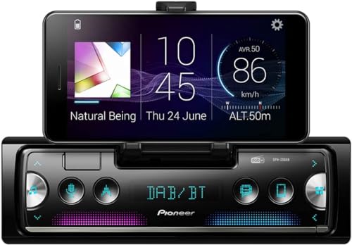 Pioneer SPH-20DAB-AN inklusive DAB-Antenne, 1-DIN-Smartphone-Autoradio mit RDS und DAB+, Bluetooth, USB für MP3, WMA, WAV, FLAC, Android-Unterstützung, iPhone-Steuerung, Smart Sync App