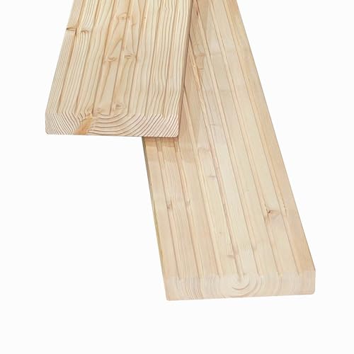 Home Deluxe - Holz Terrassendiele Lärche ARIS - 2 m², Inkl. Unterkonstruktion und Montagematerial I Terrassenboden Poolumrandung Balkonbelag