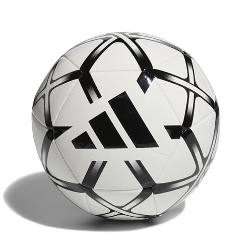 adidas Unisex Starlancer Club Ball Recreation Ball, White/Black, 5