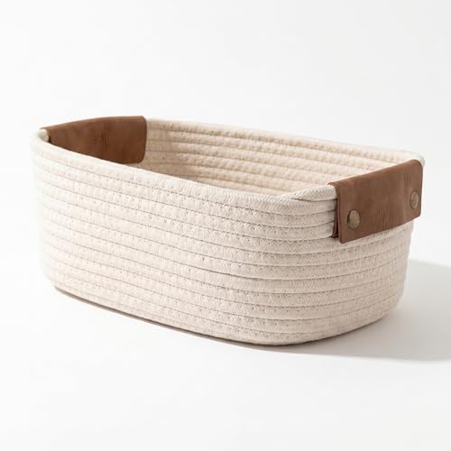 XAQAMY Aufbewahrungskorb Klein 28x22x11cm Beige